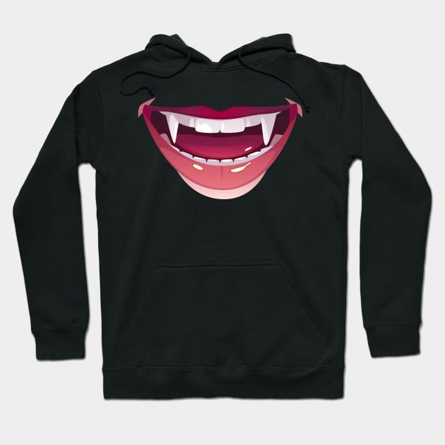 Halloween, Mouth Design Hoodie by Humais